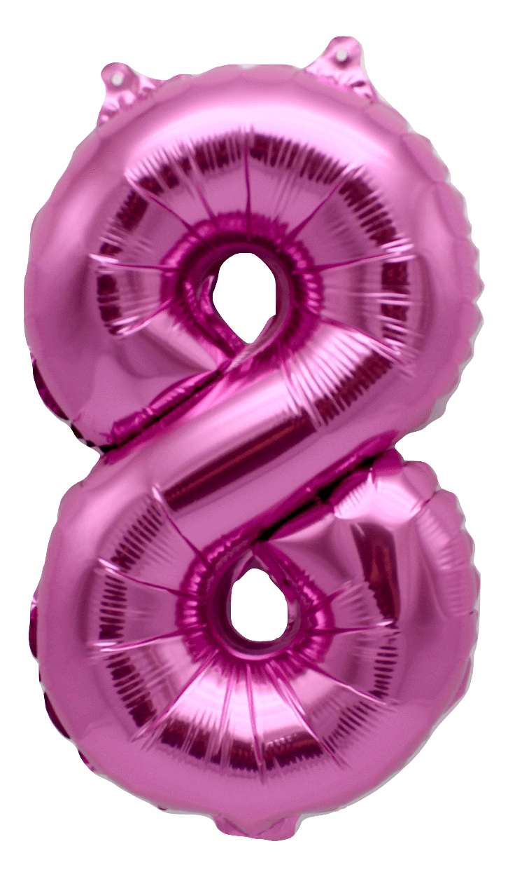 instaballoons Mylar & Foil Pink / 8 Pink 16" Small Balloon Letters and Numbers