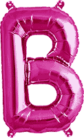instaballoons Mylar & Foil Pink / B Pink 16" Small Balloon Letters and Numbers