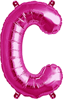 instaballoons Mylar & Foil Pink / C Pink 16" Small Balloon Letters and Numbers