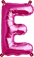 instaballoons Mylar & Foil Pink / E Pink 16" Small Balloon Letters and Numbers