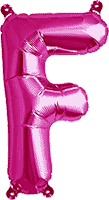 instaballoons Mylar & Foil Pink / F Pink 16" Small Balloon Letters and Numbers