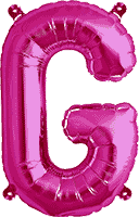 instaballoons Mylar & Foil Pink / G Pink 16" Small Balloon Letters and Numbers