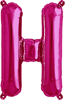 instaballoons Mylar & Foil Pink / H Pink 16" Small Balloon Letters and Numbers