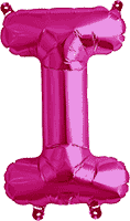 instaballoons Mylar & Foil Pink / I Pink 16" Small Balloon Letters and Numbers