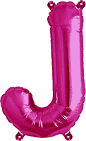 instaballoons Mylar & Foil Pink / J Pink 16" Small Balloon Letters and Numbers