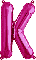 instaballoons Mylar & Foil Pink / K Pink 16" Small Balloon Letters and Numbers