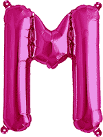 instaballoons Mylar & Foil Pink / M Pink 16" Small Balloon Letters and Numbers