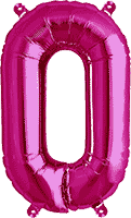instaballoons Mylar & Foil Pink / O Pink 16" Small Balloon Letters and Numbers