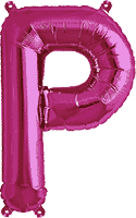 instaballoons Mylar & Foil Pink / P Pink 16" Small Balloon Letters and Numbers