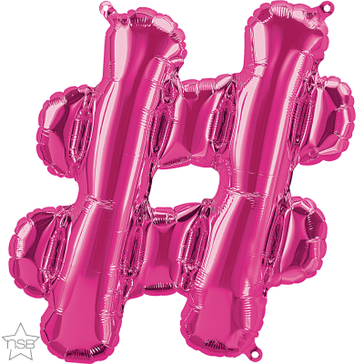 instaballoons Mylar & Foil Pink / # Pink 16" Small Balloon Letters and Numbers