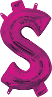 instaballoons Mylar & Foil Pink / $ Pink 16" Small Balloon Letters and Numbers
