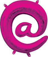 instaballoons Mylar & Foil Pink / @ Pink 16" Small Balloon Letters and Numbers