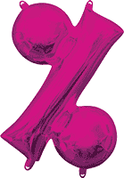 instaballoons Mylar & Foil Pink / % Pink 16" Small Balloon Letters and Numbers