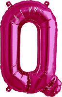 instaballoons Mylar & Foil Pink / Q Pink 16" Small Balloon Letters and Numbers