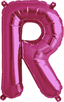 instaballoons Mylar & Foil Pink / R Pink 16" Small Balloon Letters and Numbers