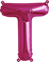 instaballoons Mylar & Foil Pink / T Pink 16" Small Balloon Letters and Numbers