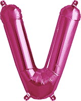 instaballoons Mylar & Foil Pink / V Pink 16" Small Balloon Letters and Numbers