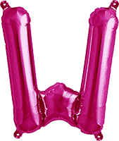 instaballoons Mylar & Foil Pink / W Pink 16" Small Balloon Letters and Numbers