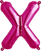 instaballoons Mylar & Foil Pink / X Pink 16" Small Balloon Letters and Numbers
