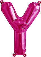 instaballoons Mylar & Foil Pink / Y Pink 16" Small Balloon Letters and Numbers