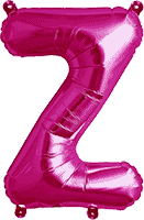 instaballoons Mylar & Foil Pink / Z Pink 16" Small Balloon Letters and Numbers
