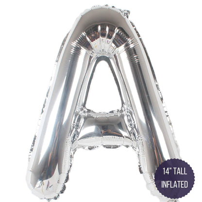 instaballoons Mylar & Foil Silver 16" Small Balloon Letters and Numbers