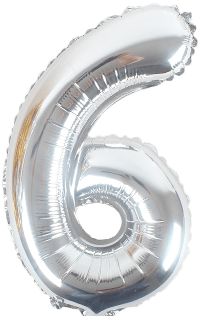 instaballoons Mylar & Foil Silver / 6 Silver 16" Small Balloon Letters and Numbers