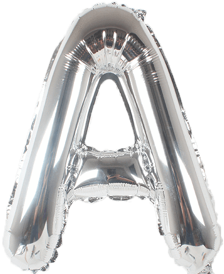 instaballoons Mylar & Foil Silver / A Silver 16" Small Balloon Letters and Numbers