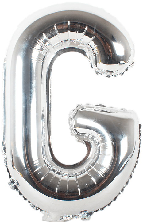 instaballoons Mylar & Foil Silver / G Silver 16" Small Balloon Letters and Numbers