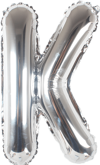 instaballoons Mylar & Foil Silver / K Silver 16" Small Balloon Letters and Numbers