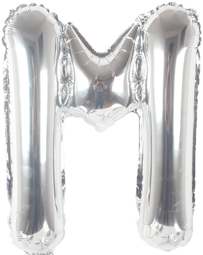 instaballoons Mylar & Foil Silver / M Silver 16" Small Balloon Letters and Numbers