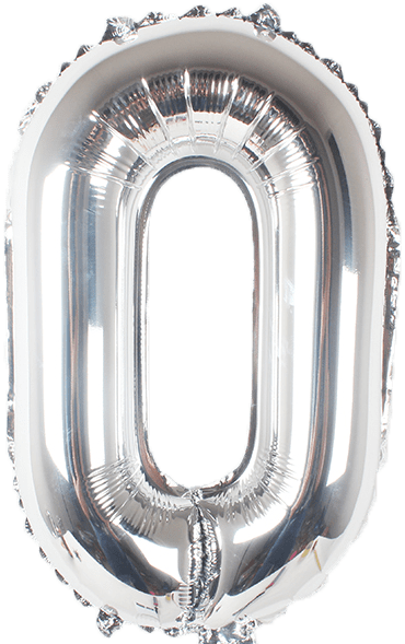 instaballoons Mylar & Foil Silver / O Silver 16" Small Balloon Letters and Numbers