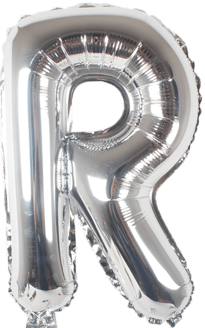instaballoons Mylar & Foil Silver / R Silver 16" Small Balloon Letters and Numbers