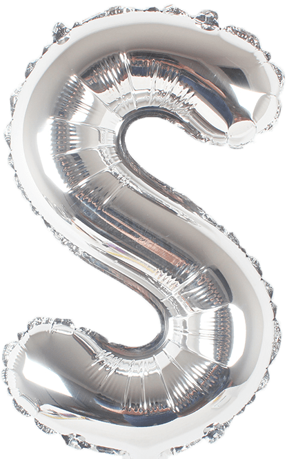 instaballoons Mylar & Foil Silver / S Silver 16" Small Balloon Letters and Numbers