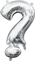 instaballoons Mylar & Foil Silver / ? Silver 16" Small Balloon Letters and Numbers