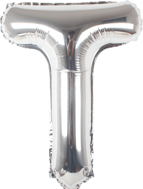 instaballoons Mylar & Foil Silver / T Silver 16" Small Balloon Letters and Numbers
