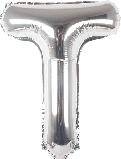 instaballoons Mylar & Foil Silver / T Silver 16" Small Balloon Letters and Numbers