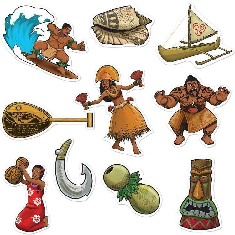 instaballoons Party Supplies Luau Cutouts (10 count)