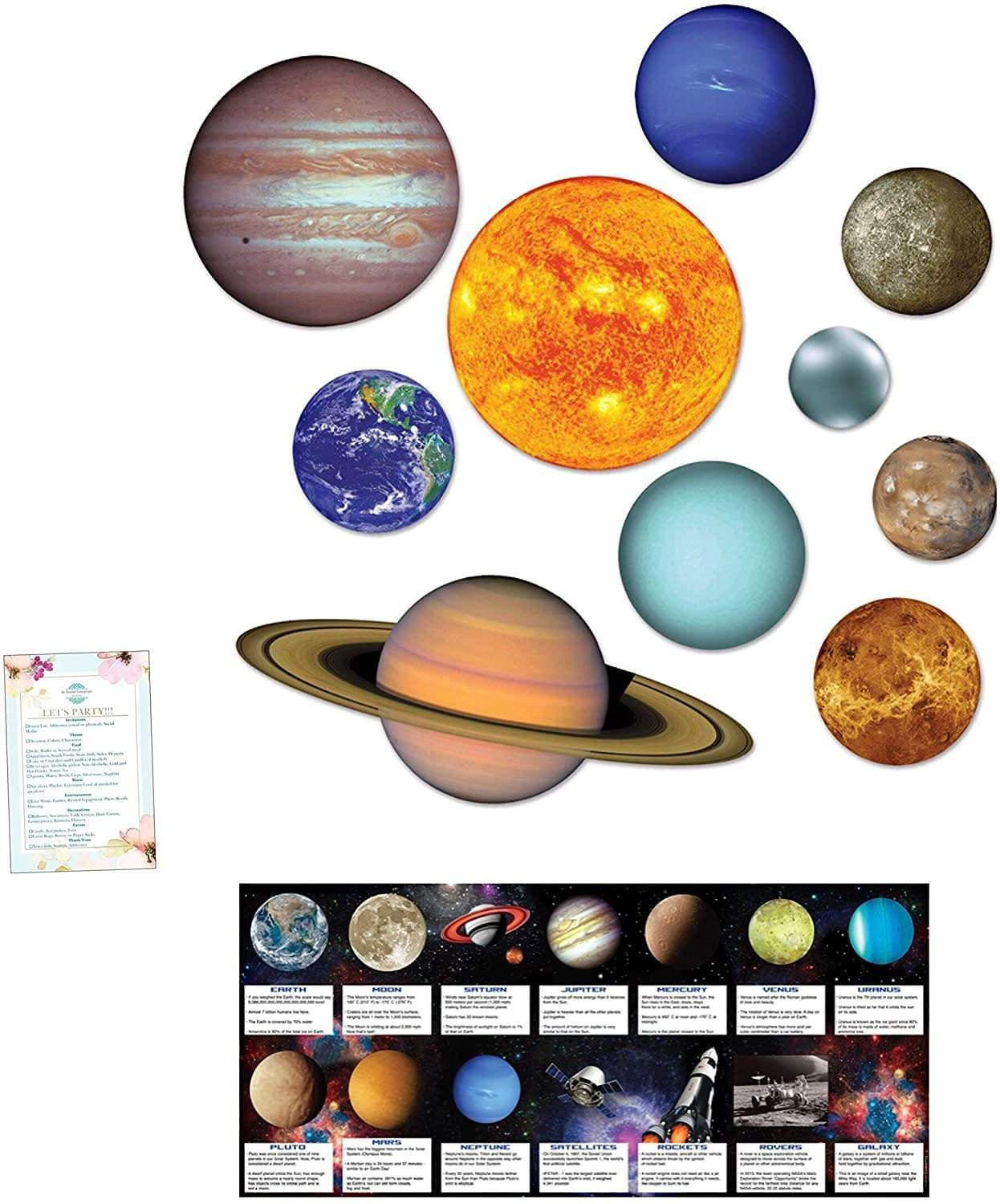 instaballoons Party Supplies Solar System Cutouts (10 count)