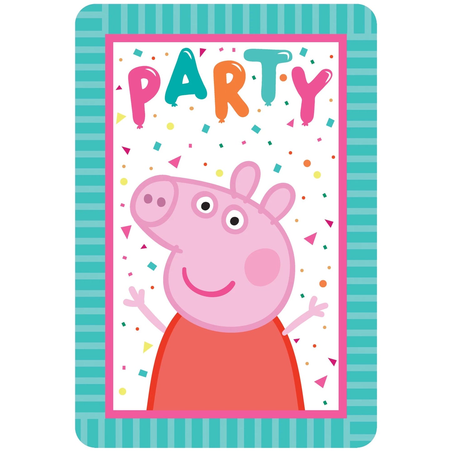 Invitations - Peppa Pig Confetti Party (8ct) - Amscan