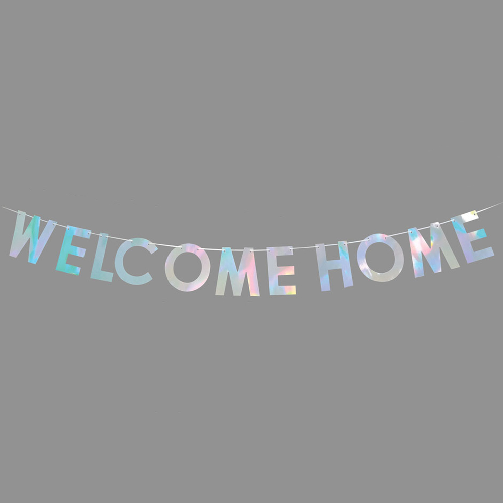 Iridescent Welcome Home Banner by Natural Star from Instaballoons