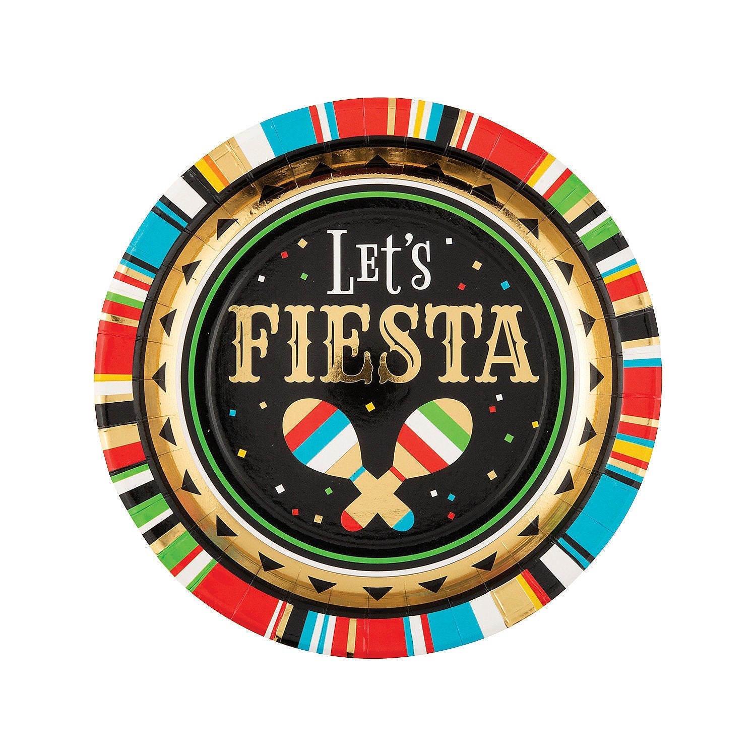 Let's Fiesta Paper Plates 9″ by Fun Express from Instaballoons