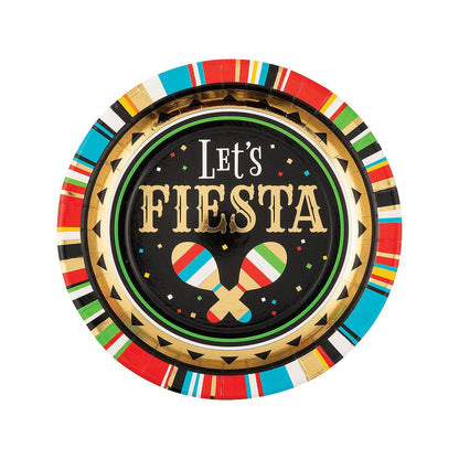Let's Fiesta Paper Plates 9″ by Fun Express from Instaballoons