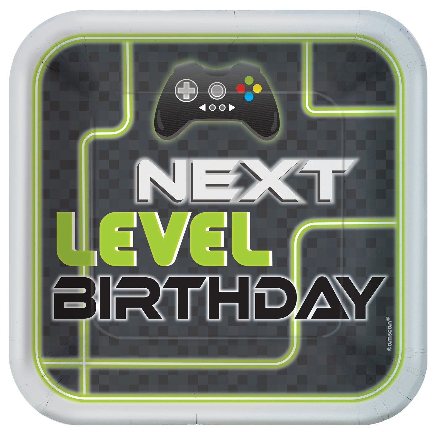 9" Paper Plates - Level Up (8ct) - Amscan