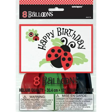 Lively Ladybugs 12″ Latex Balloons by Unique from Instaballoons