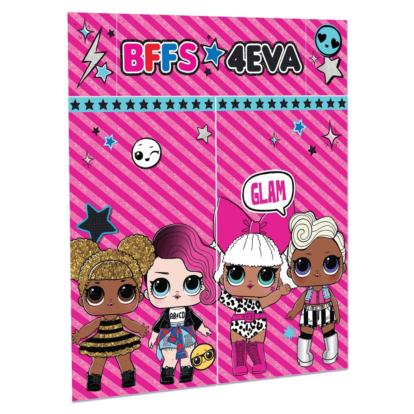 LOL Surprise, together 4 Eva! Scene Setters¨ Wall Decorating Kit - Amscan