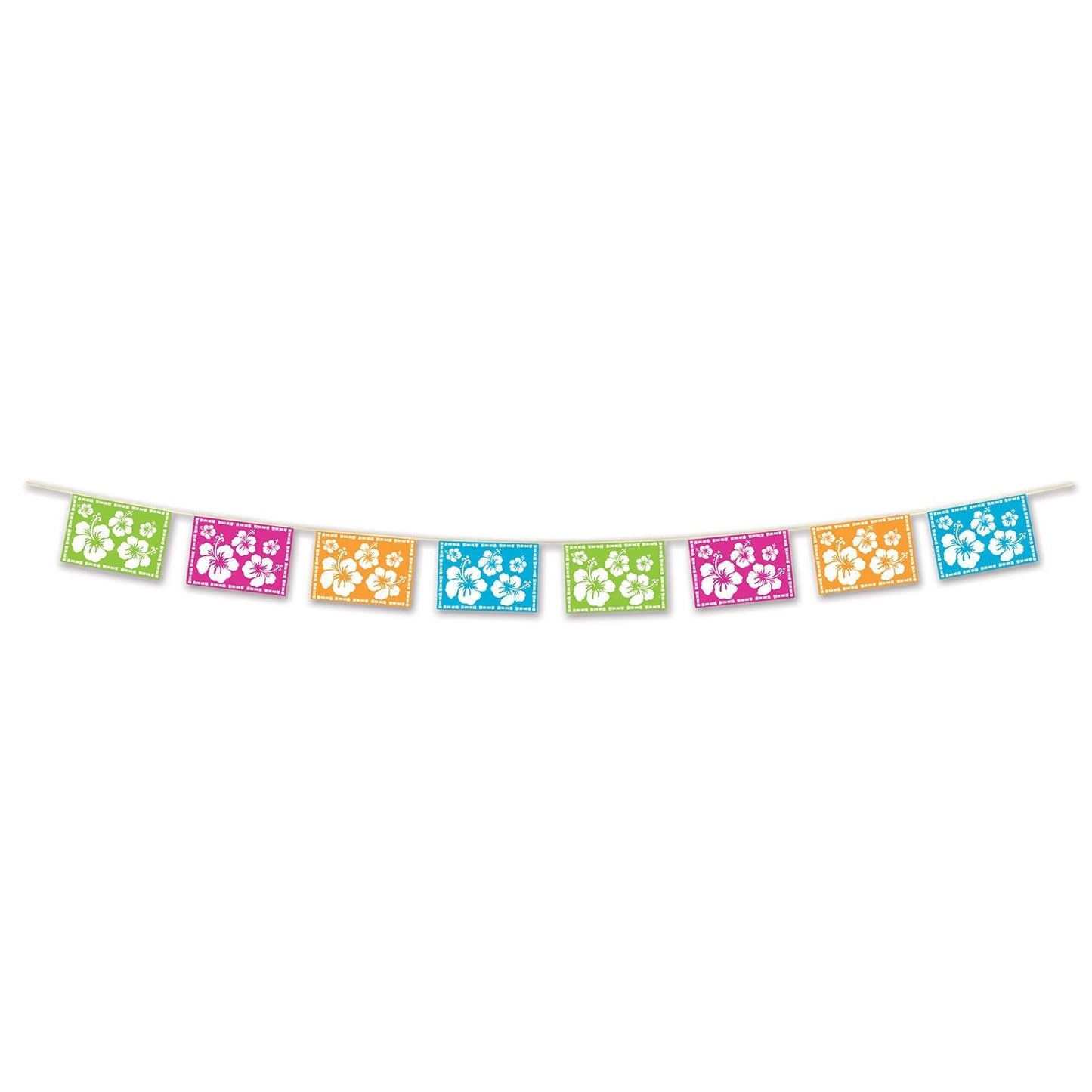 Luau Hibiscus Pennant Banner by Beistle from Instaballoons