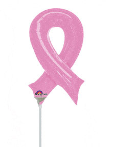 Mayflower Mylar & Foil Pink Ribbon 14″ Balloon