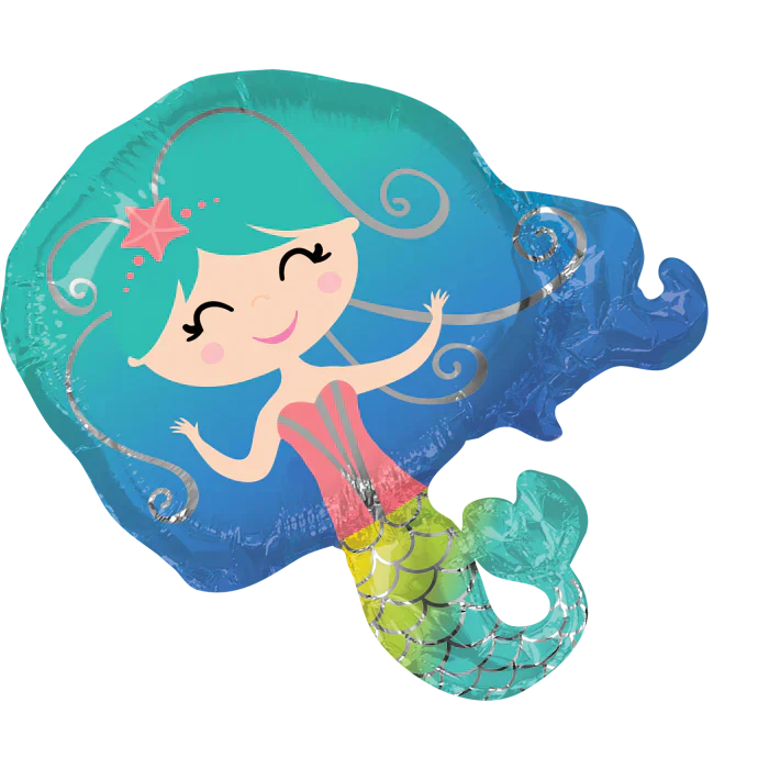 Mermaid (requires heat-sealing) 14″ Foil Balloon by Anagram from Instaballoons
