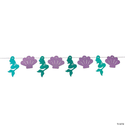 Mermaid Glitter Garland by Fun Express from Instaballoons